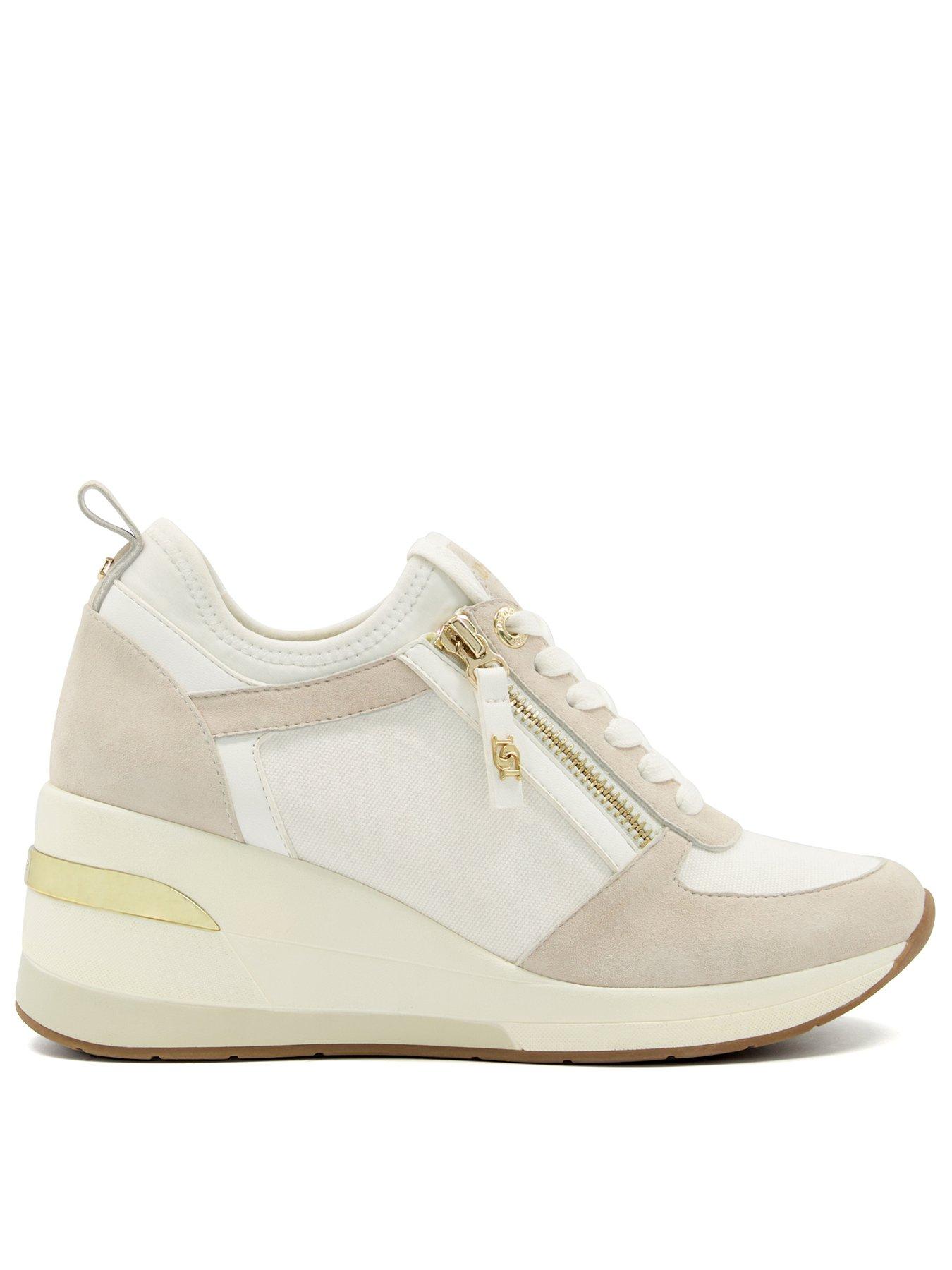 Dune London | Throne Trainers | White Leather | House of Fraser